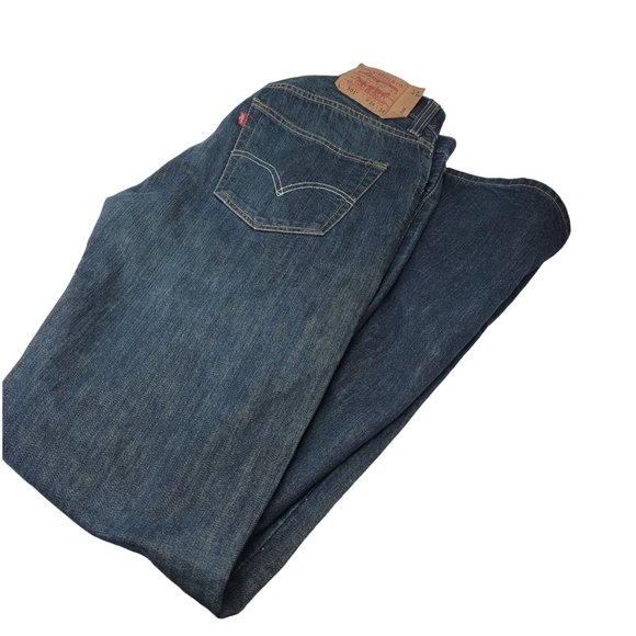 Levi's‎ 501 Button Fly Jeans Size 34X34 Blue Straight Leg - Picture 1 of 7